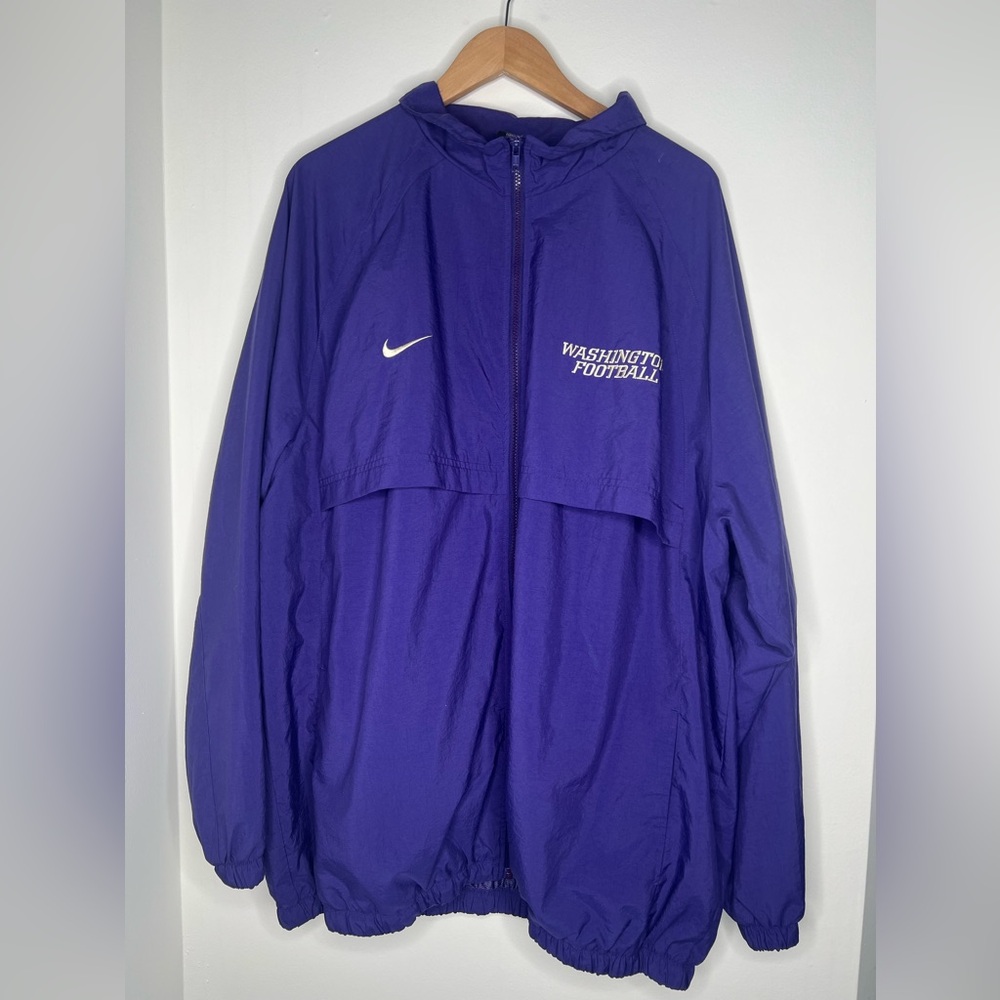 Vintage Washington Huskies Nike Windbreaker Jacket Size 3XL Purple UW Logo Zip